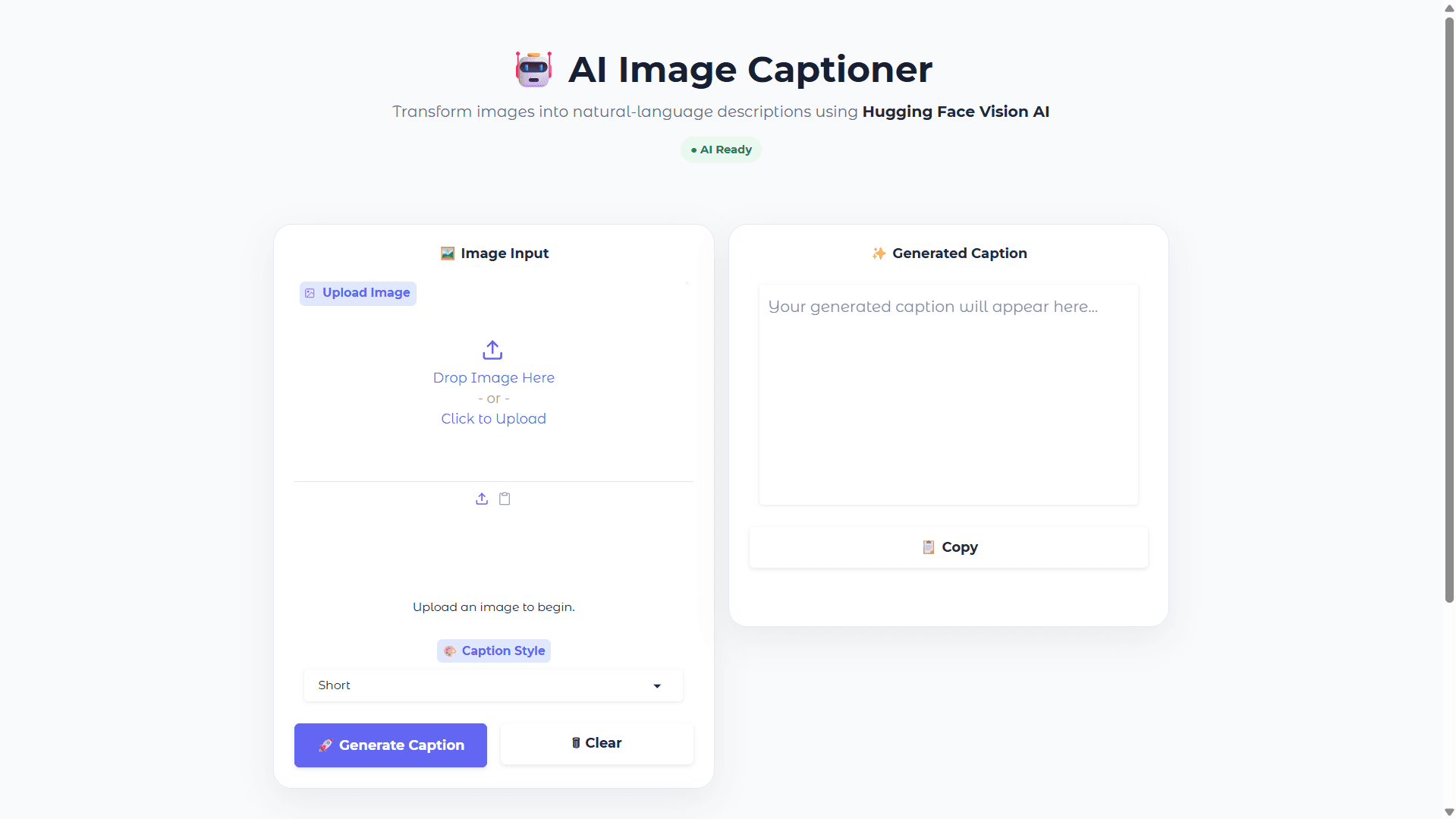 AI Image Captioner